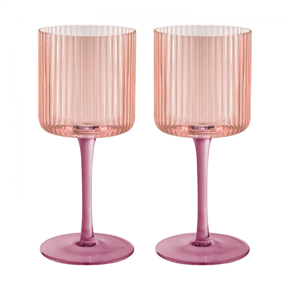 Verre à vin en verre lot de 2 rose, REMEMBER