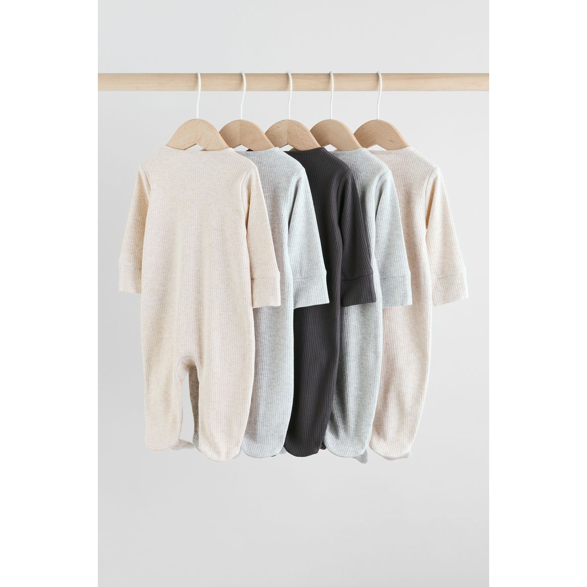 Dors-bien bébé à pieds avec zip, lot de 5 naturel, NEXT