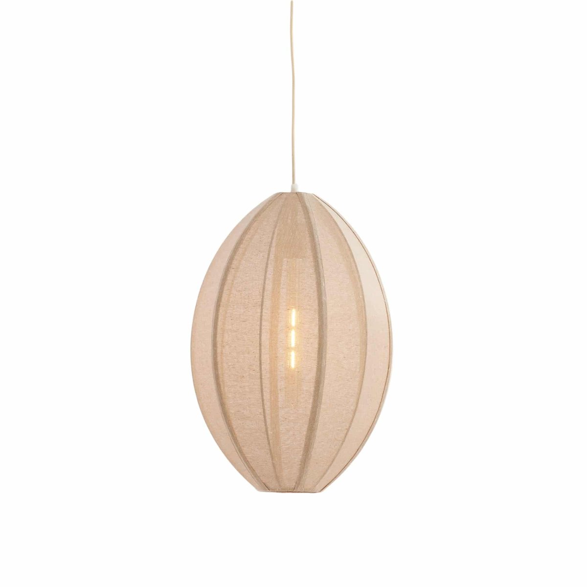 Lampe Suspendue Textiles MILATOS naturel, LIGHT & LIVING 