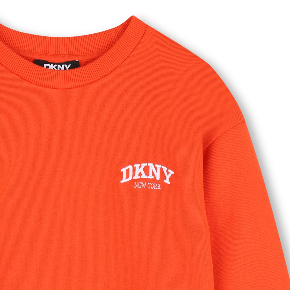 Sweat col rond siglé coquelicot, DKNY