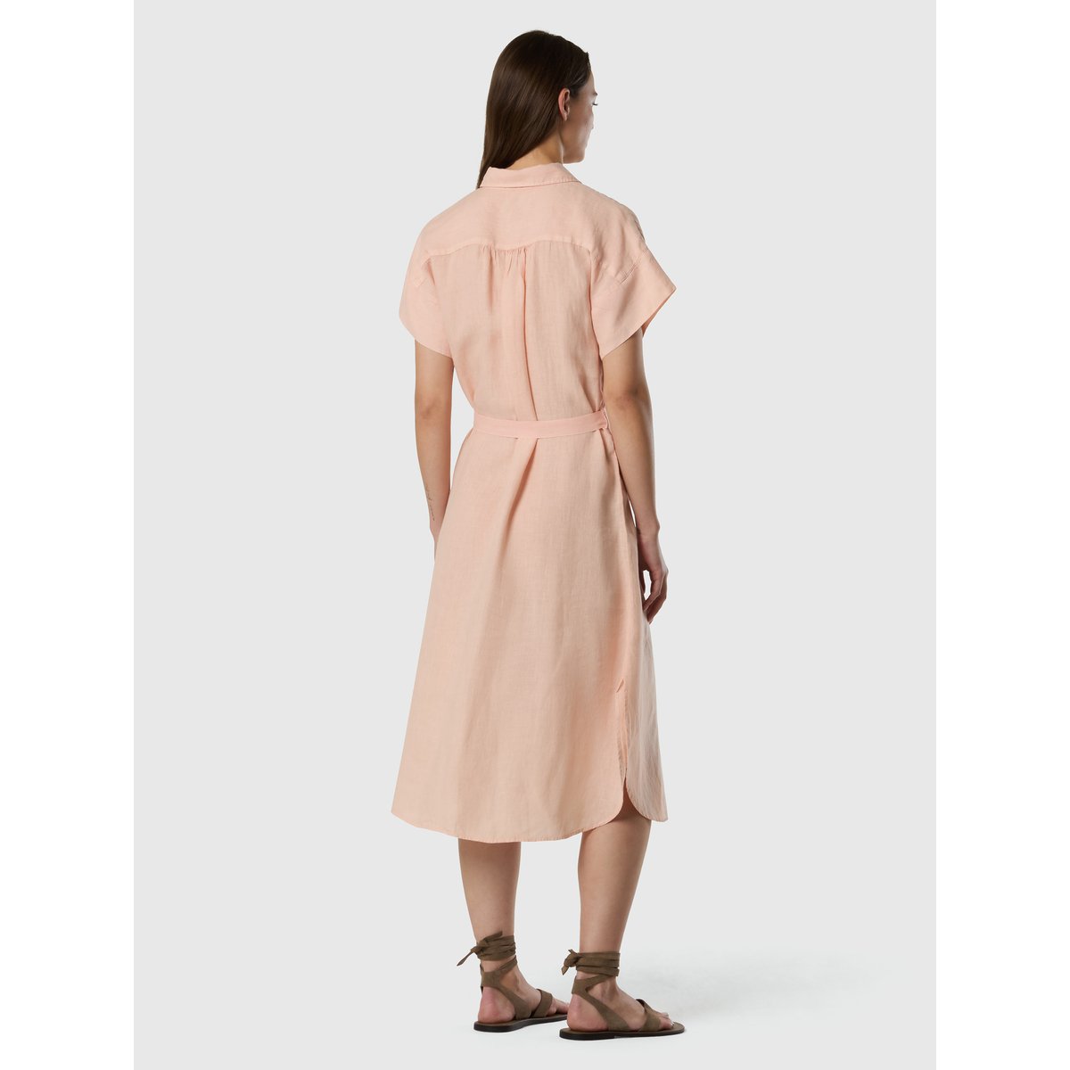 Robe-chemise en lin brume corallienne, NORTH SAILS