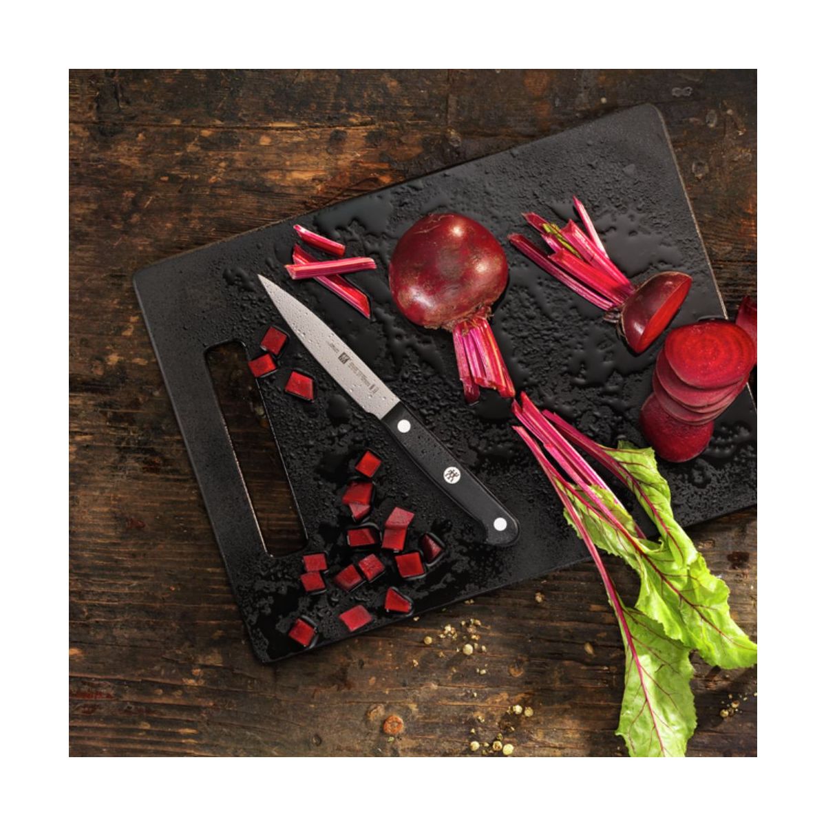 Couteau d'office Gourmet a larder et garnir 10 cm noir, ZWILLING