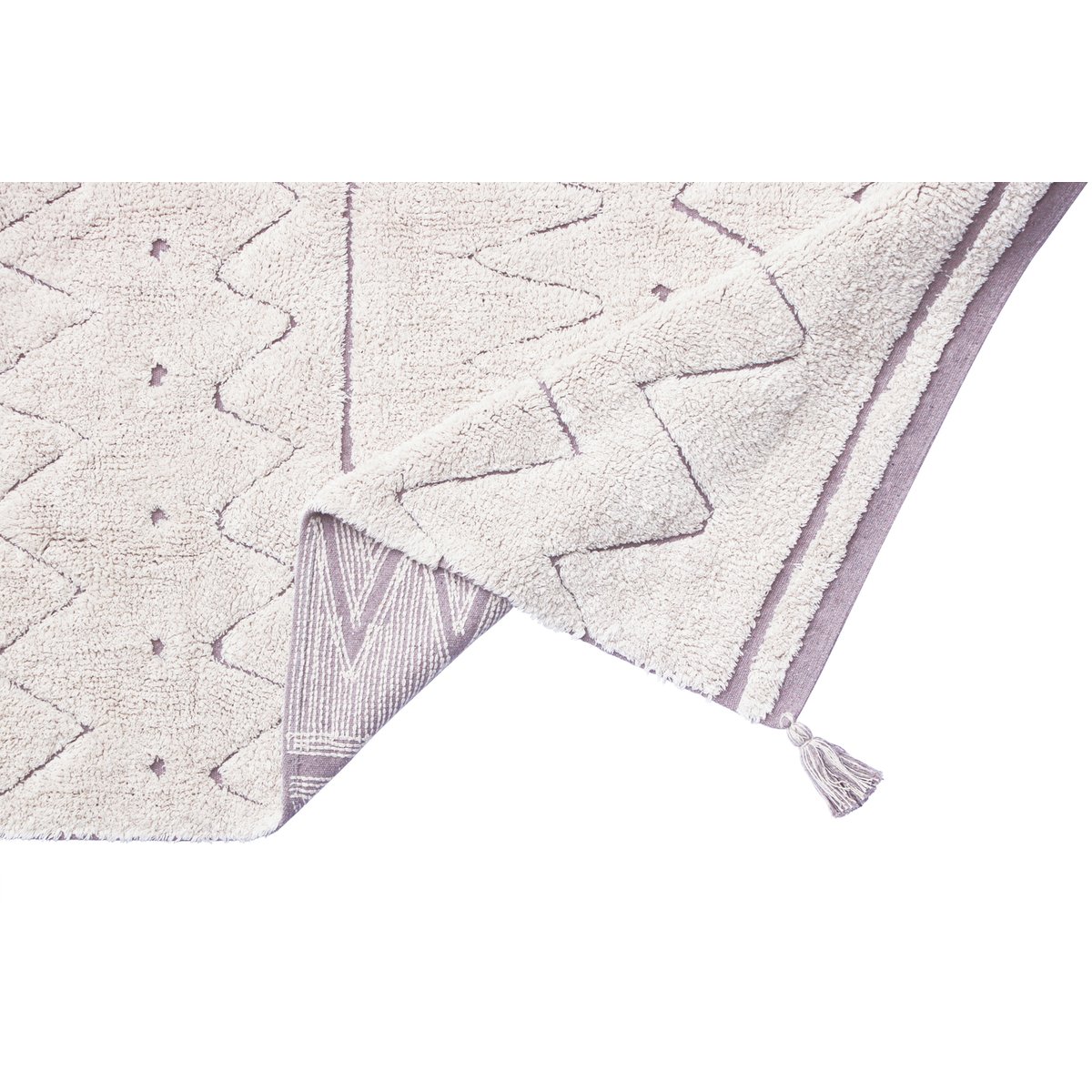 Tapis recyclé rectangulaire en coton azteca  RECYCLÉ naturel, LORENA CANALS