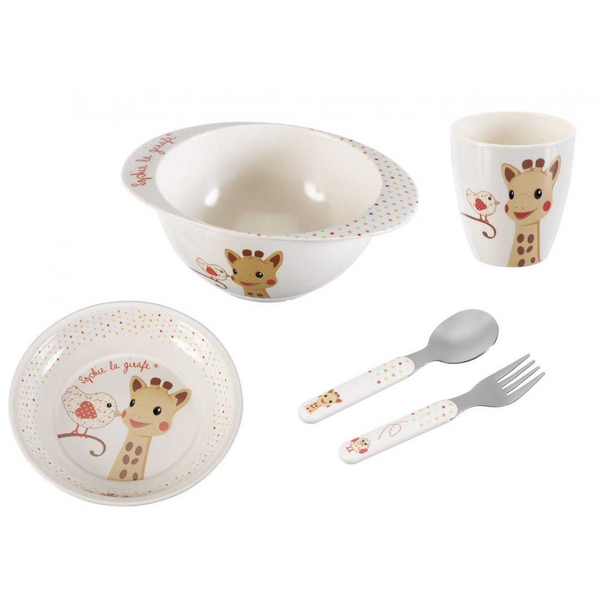 Set repas mélamine version kiwi Sophie la girafe autres, VULLI