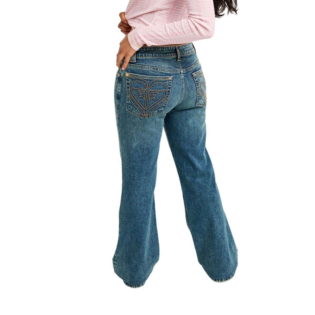 Jean denim loose FLIPSIDE FLARE. bleu surf wash sandy, ROXY
