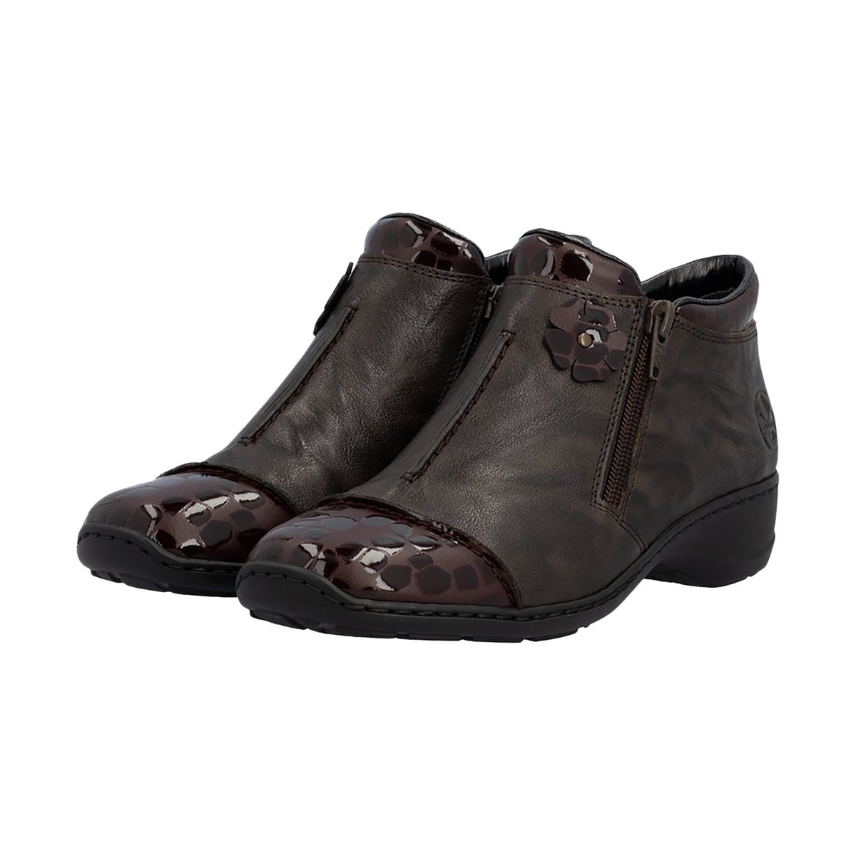 Boot Cuir Flowerrido marron, RIEKER