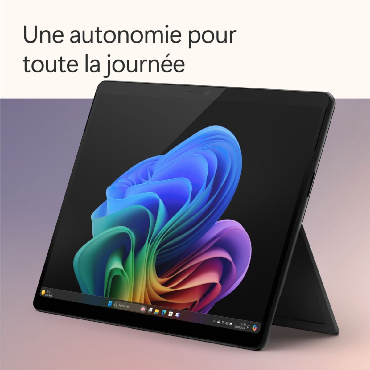 PC Hybride Surface Pro 13" Snapdragon X plus 16 Go RAM LPDDR5x SSD 512 Go Copilot+PC couleur unique, MICROSOFT