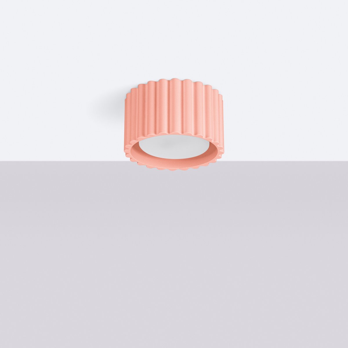 Plafonnier Aluminium Pêche Gx53 1 Aura rose, EDEN