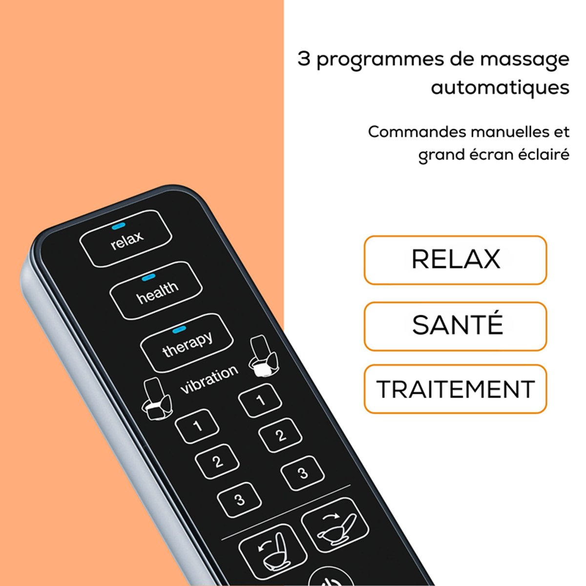 Fauteuil de massage shiatsu personnalisé gris, BEURER