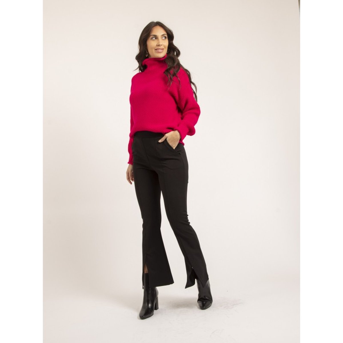 Pantalon Flare Enora noir, DONA LISA