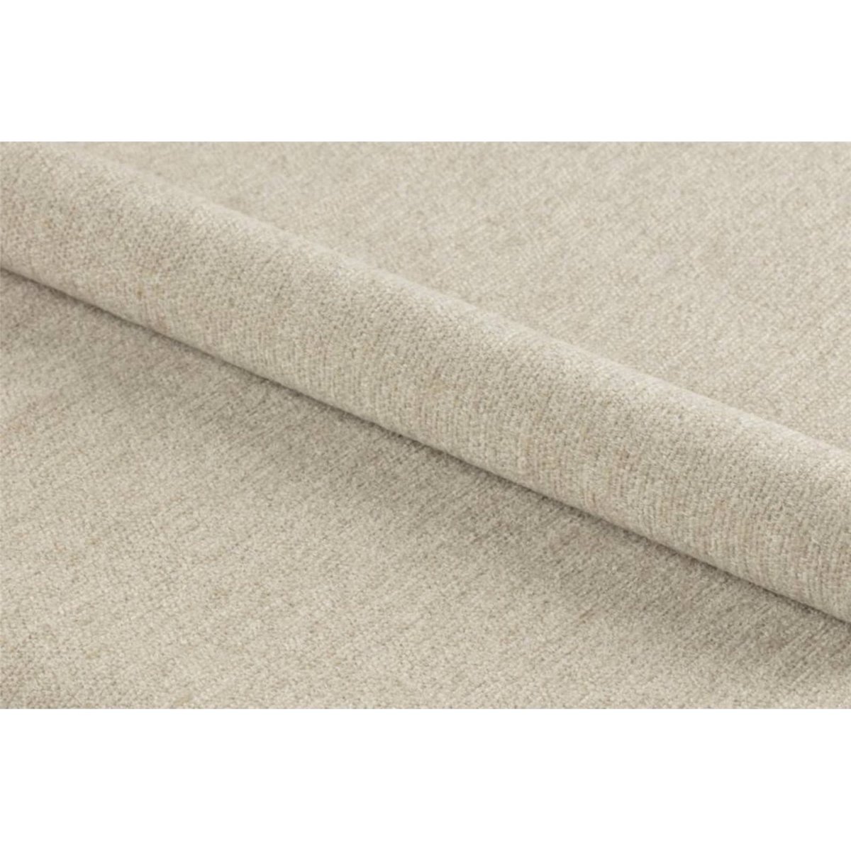 Tabouret de bar tapissé collection HANNAH beige chenille et noir, RECOLLECTION