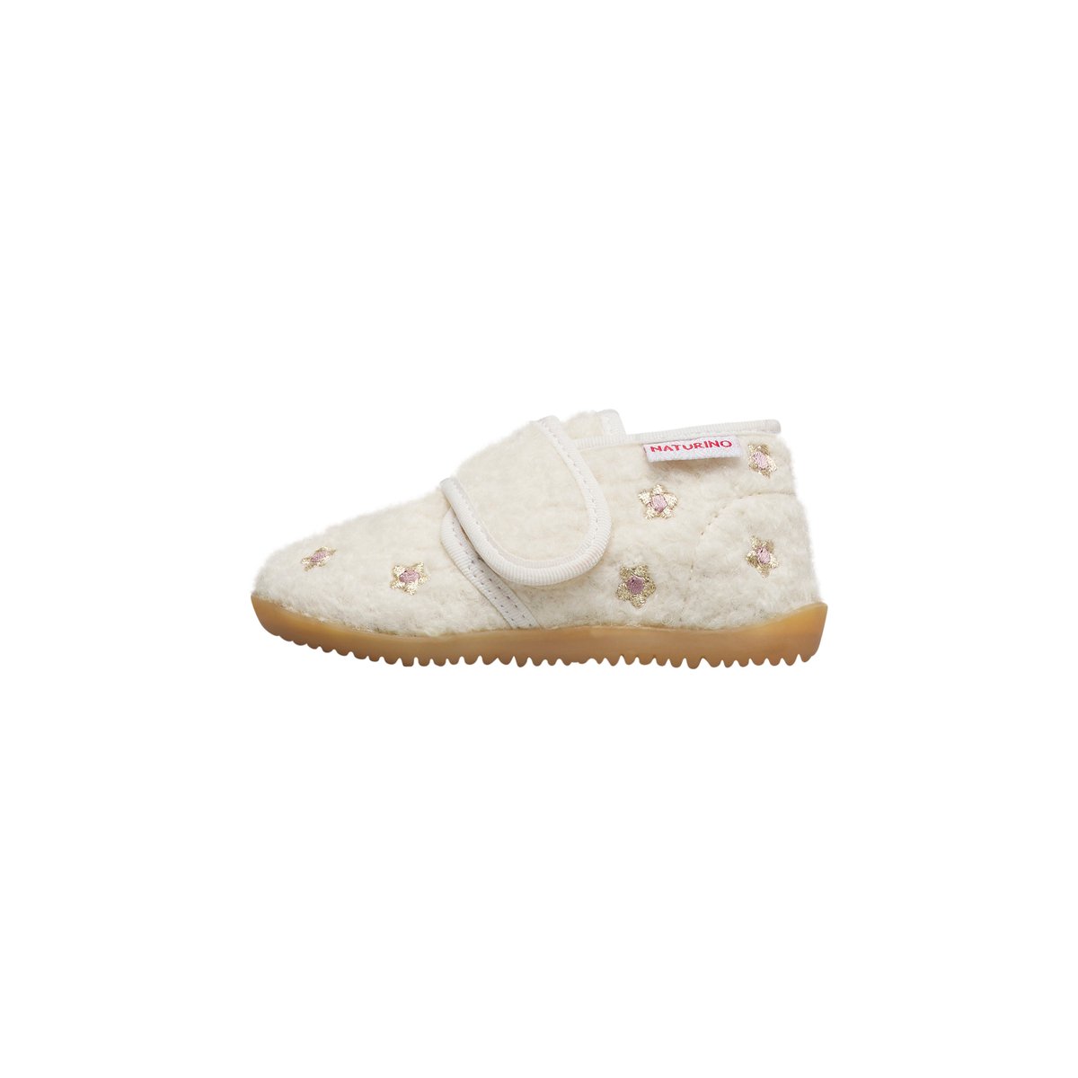 Pantoufles en laine SILVYS blanc crème-platine, NATURINO
