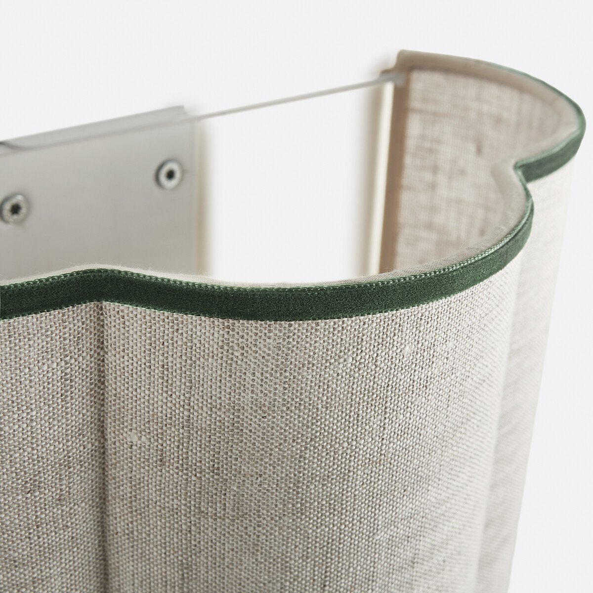 Thade Linen/Velvet Wall Light natural linen/green, LA REDOUTE INTERIEURS
