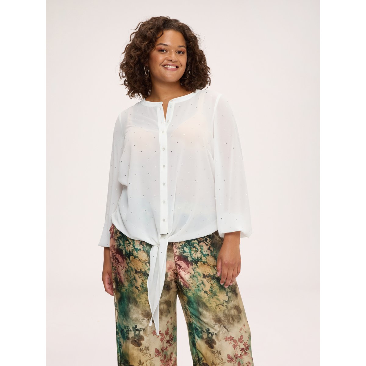 Chemise avec points lumineux blanc, FIORELLA RUBINO