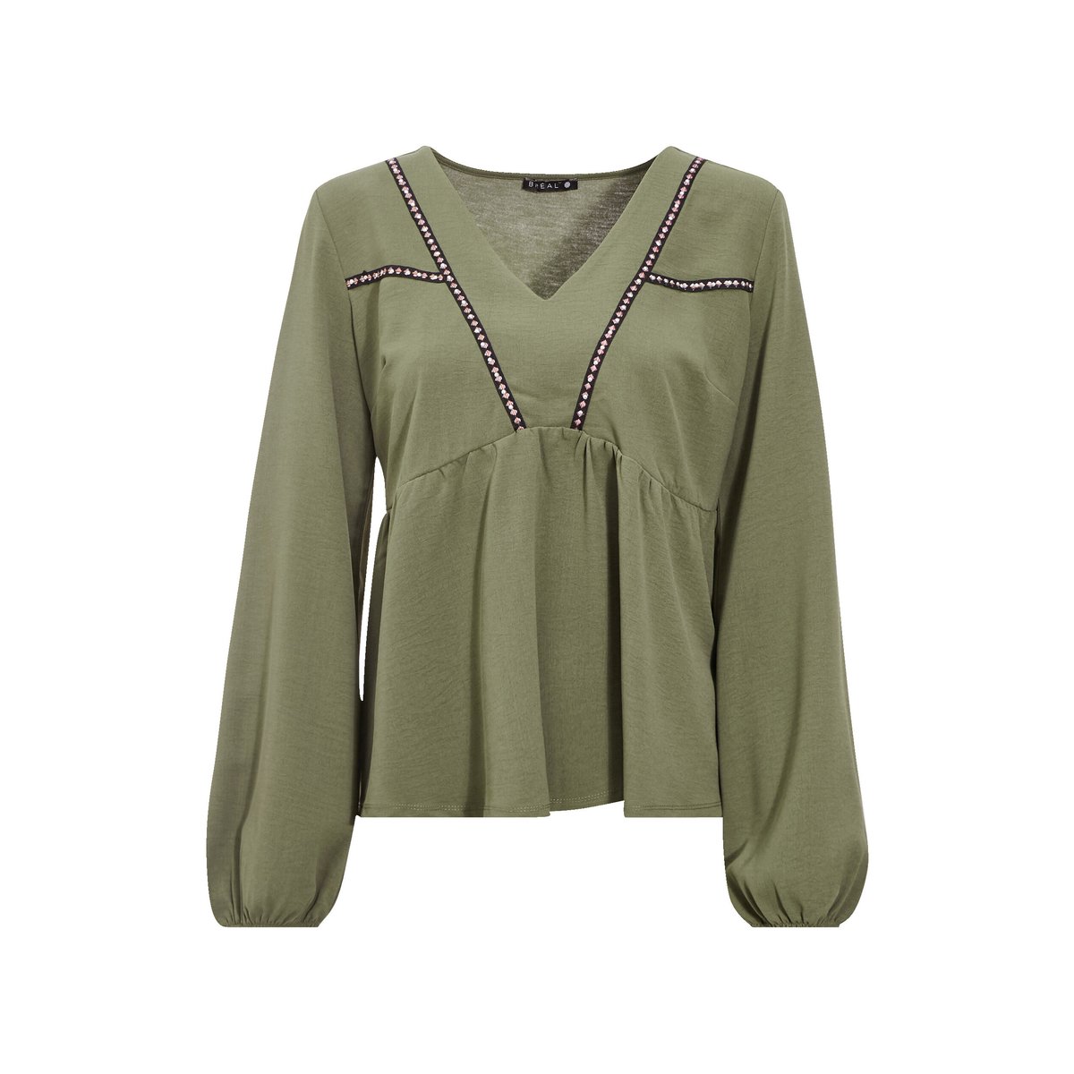 T-shirt manches longues vert kaki, BREAL
