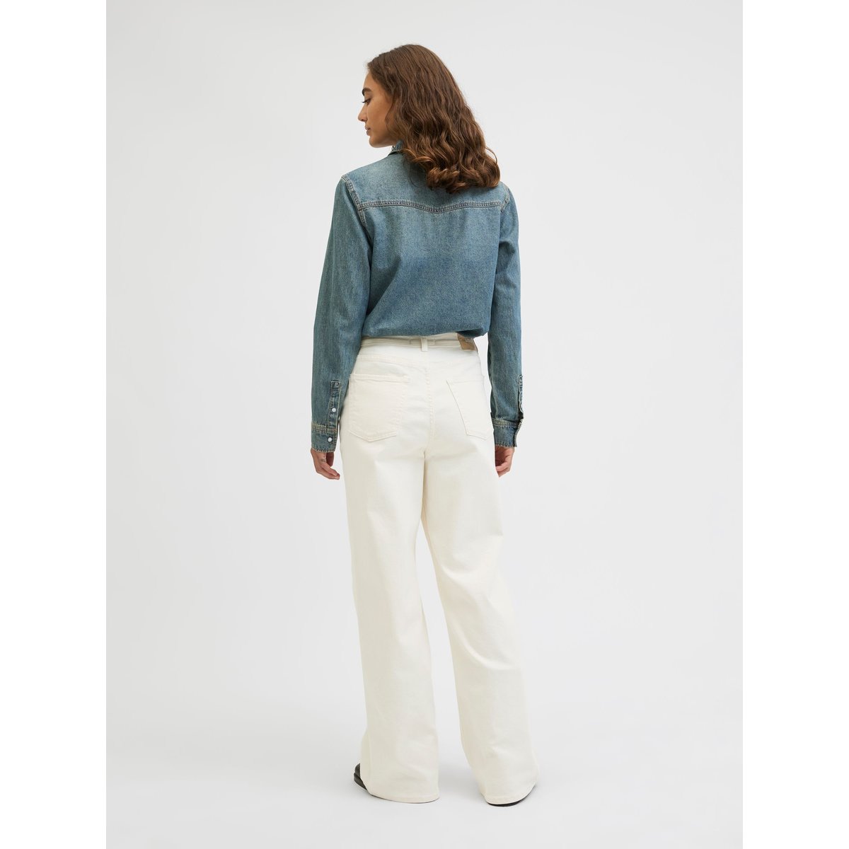 Jean À Coupe Large white denim, JJXX