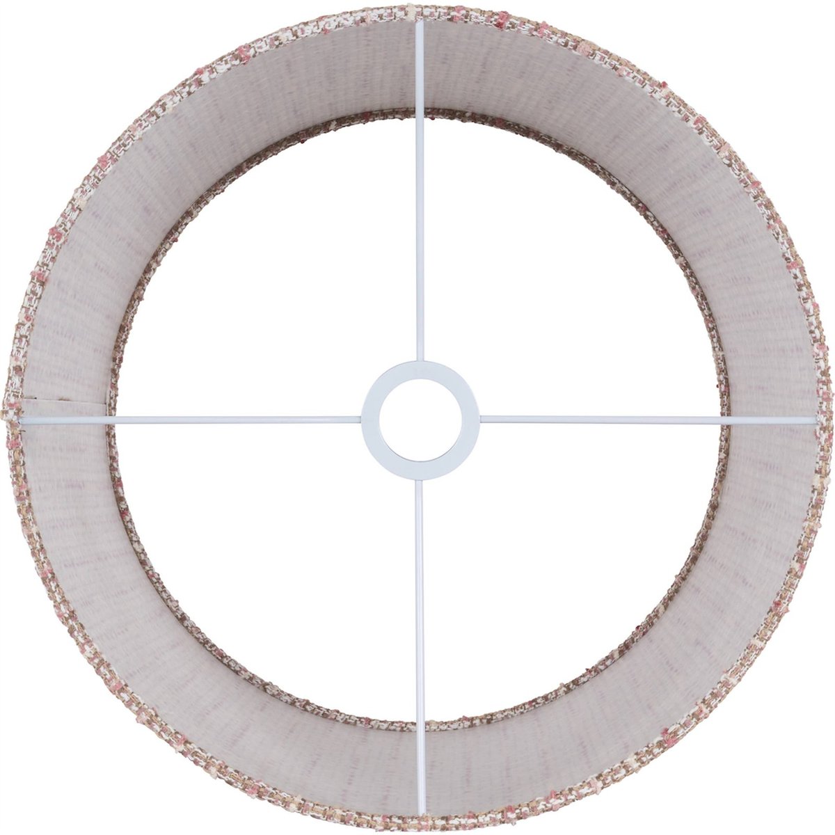 Abat-jour rond en tissu tissé rose texturé tendance, RECOLLECTION