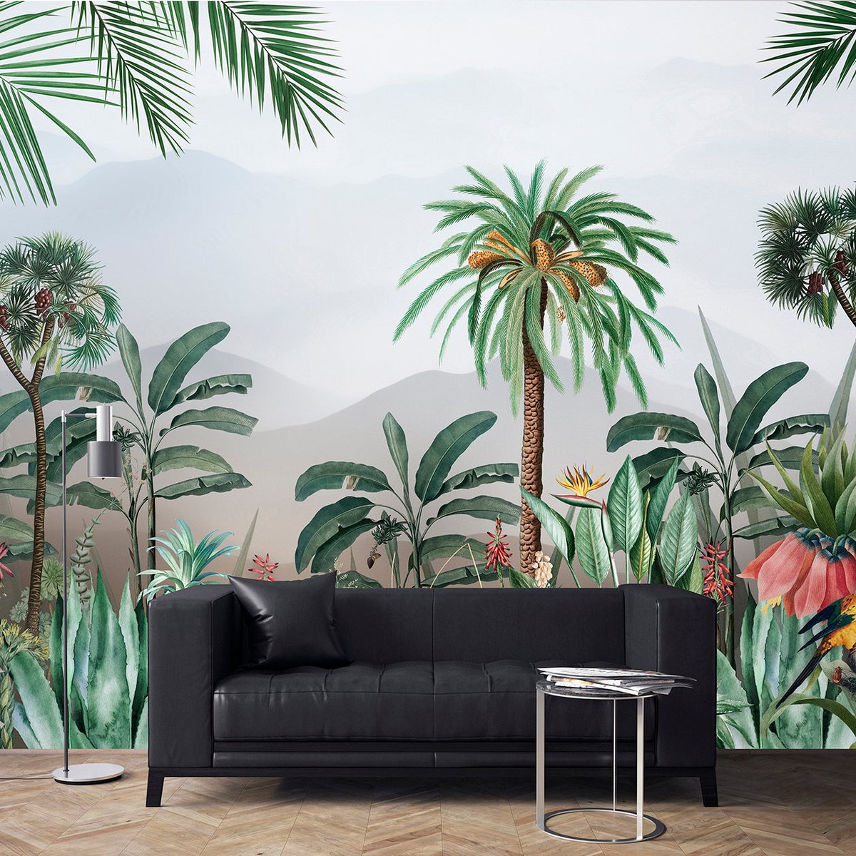 Papier peint panoramique Bali - Lés non raccordables 432 x 275 cm multicolore, LE PAPIERS DE NINON