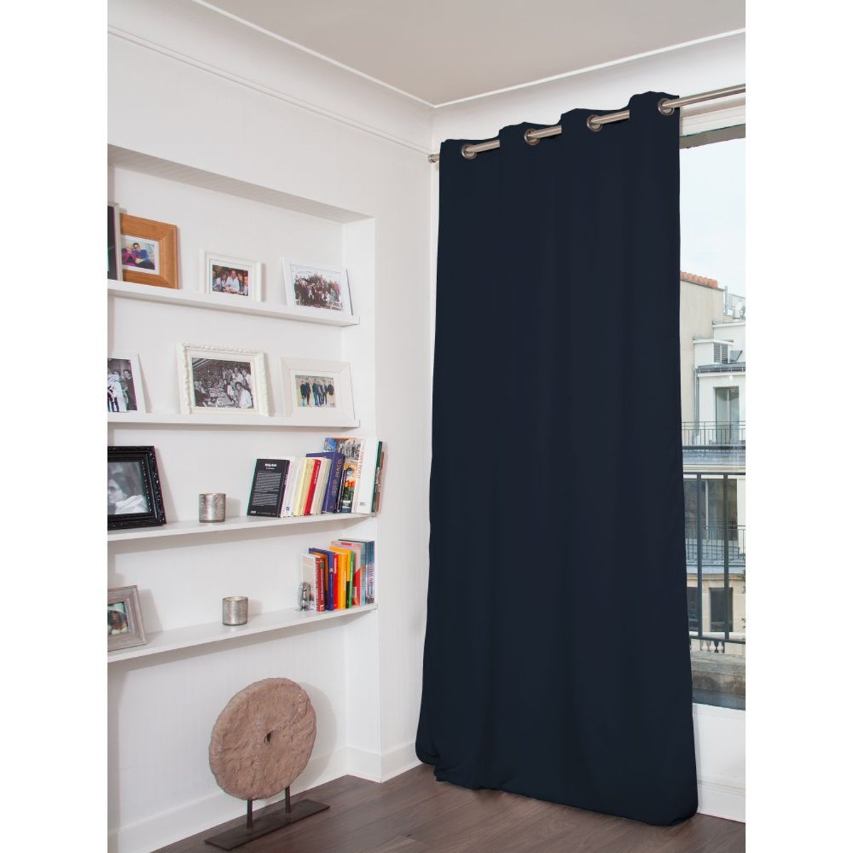 Rideau thermique occultant Oeillets VENISE bleu mc412, MOONDREAM