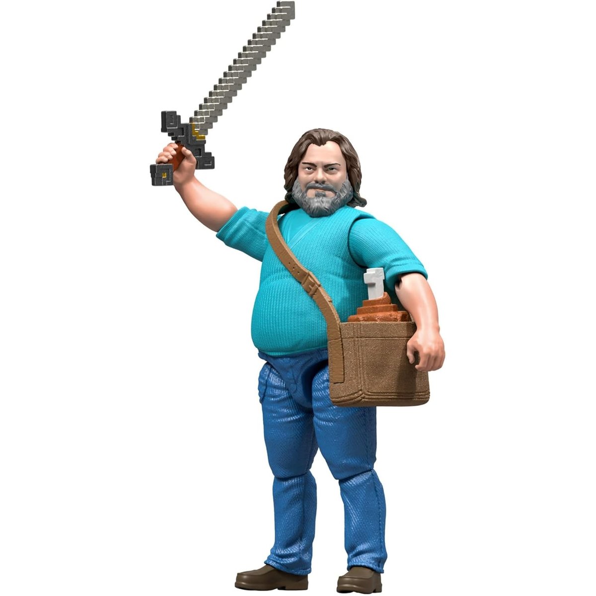 Minecraft - Figurine articulée Steve bleu, MATTEL