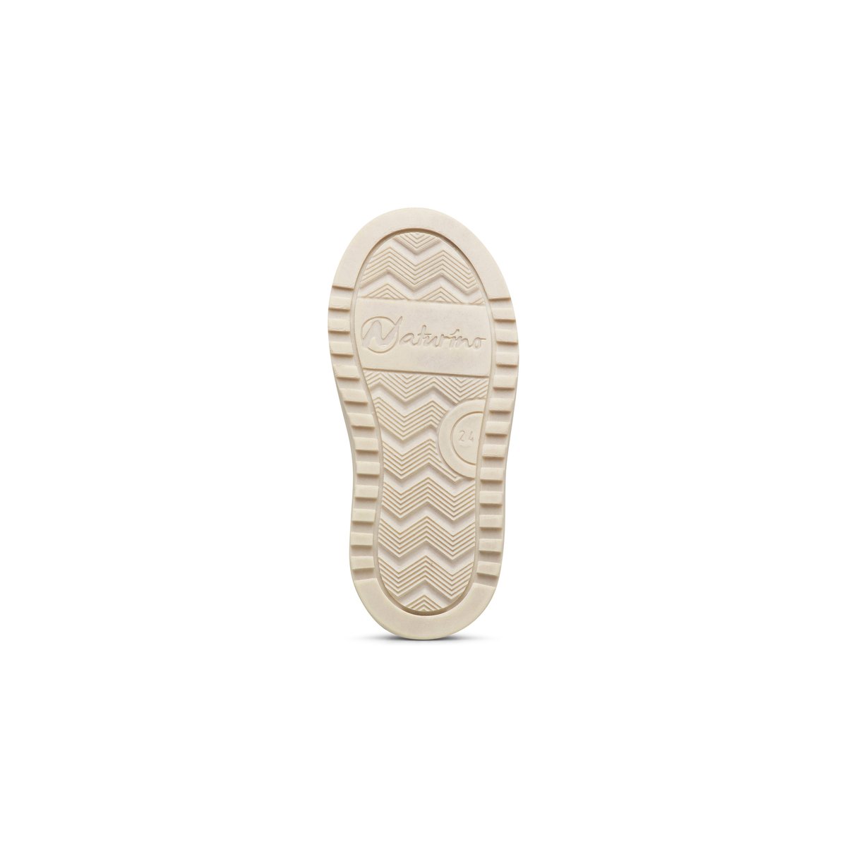 Baskets hautes en cuir et velours HESS HIGH 3 ZIP. blanc-beige-rose poudré, NATURINO