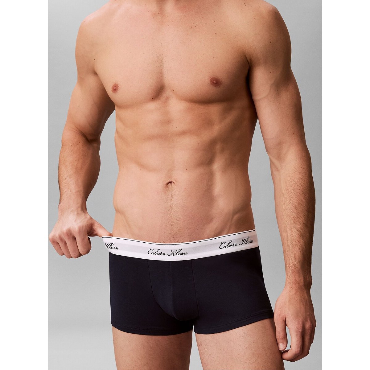 Pack of 3 Icon Cotton Stretch Low-Rise Boxers black+green+sky blue, CALVIN KLEIN UNDERWEAR
