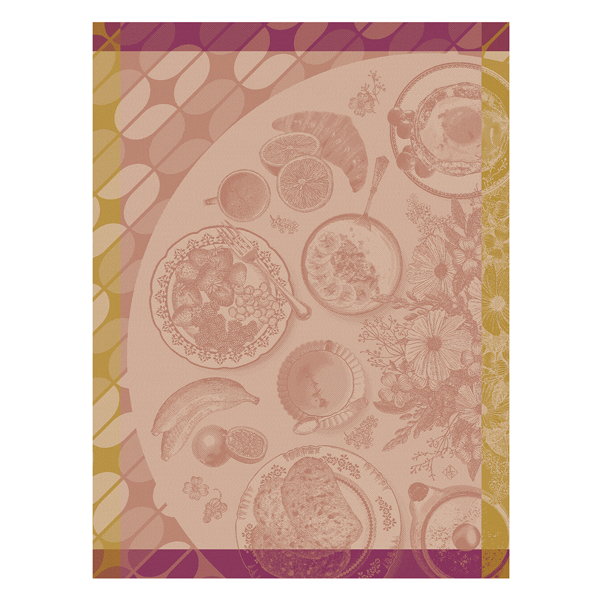 Torchon en Coton, BRUNCH GOURMAND framboise, LE JACQUARD FRANCAIS