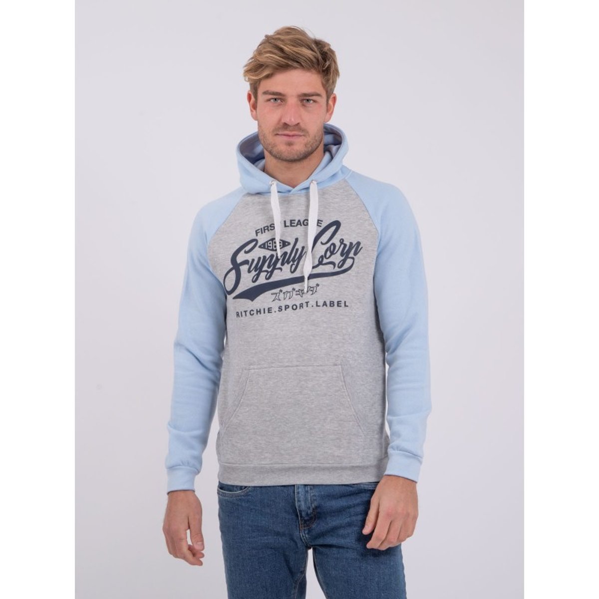 Sweat Capuche Wandy bleu ciel ciel, RITCHIE