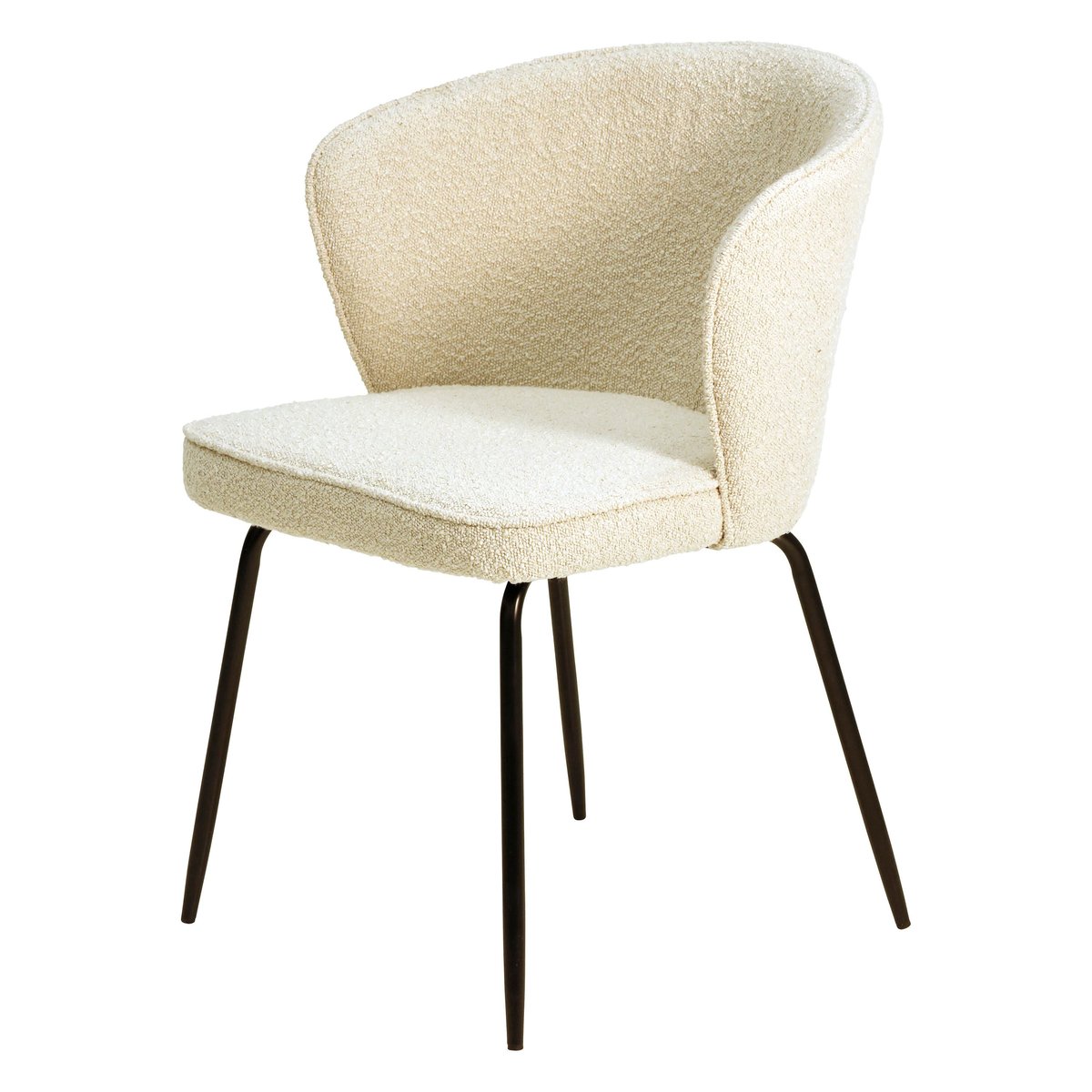 Chaise repas effet laine bouclette sable, ZAGO