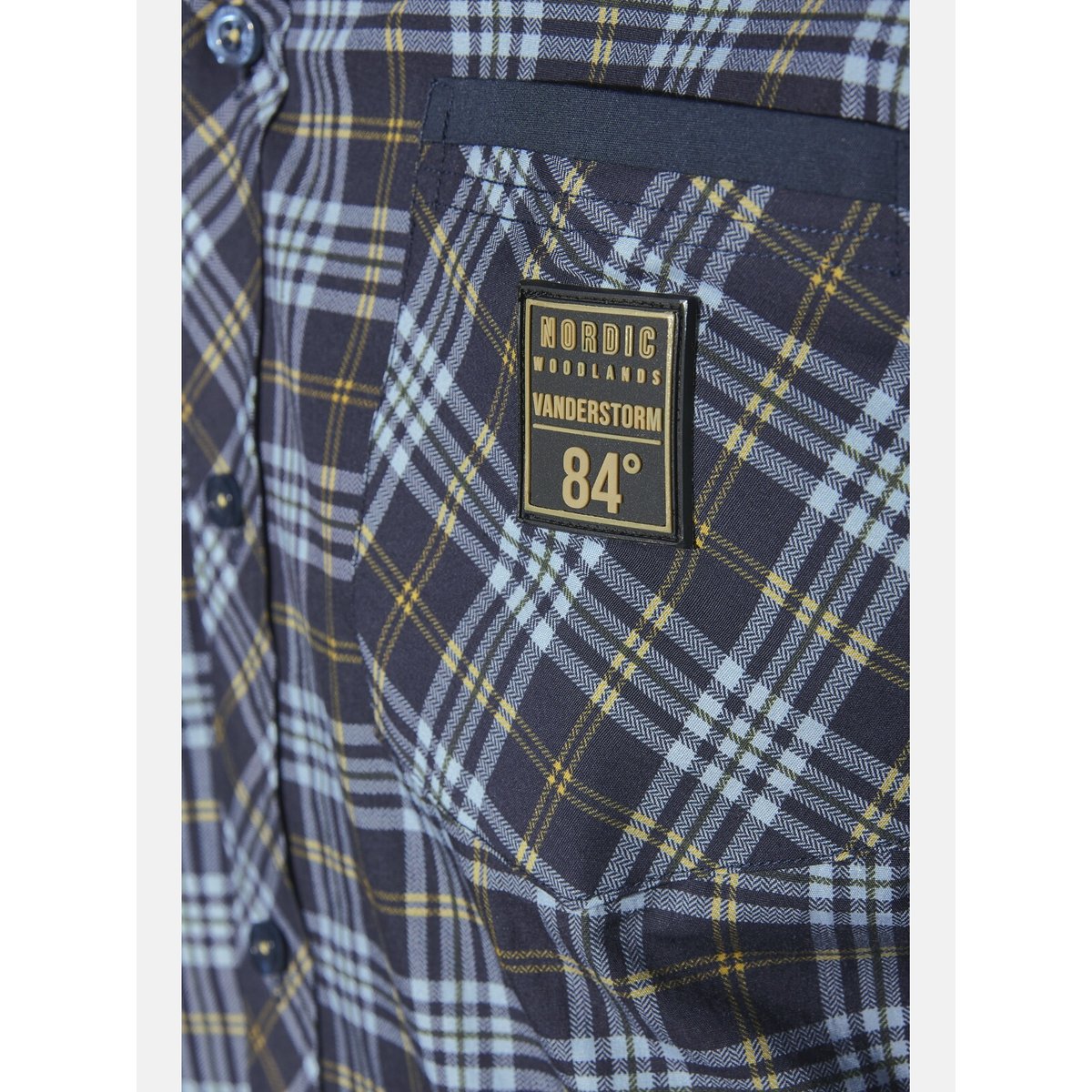 Chemise JORGREN bleu foncé à carreaux, JAN VANDERSTORM