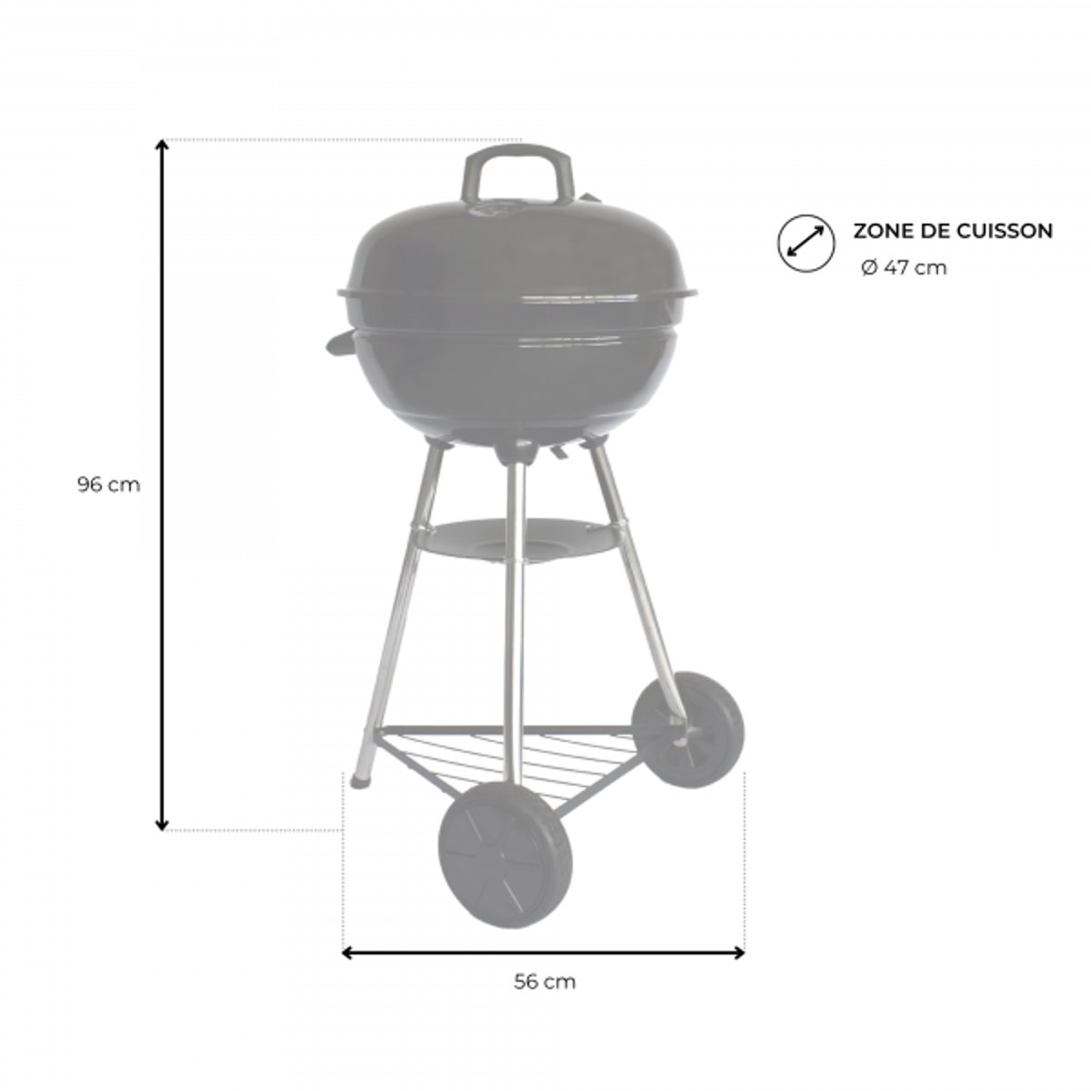 Barbecue Charbon, FUMOK noir, COOK IN GARDEN