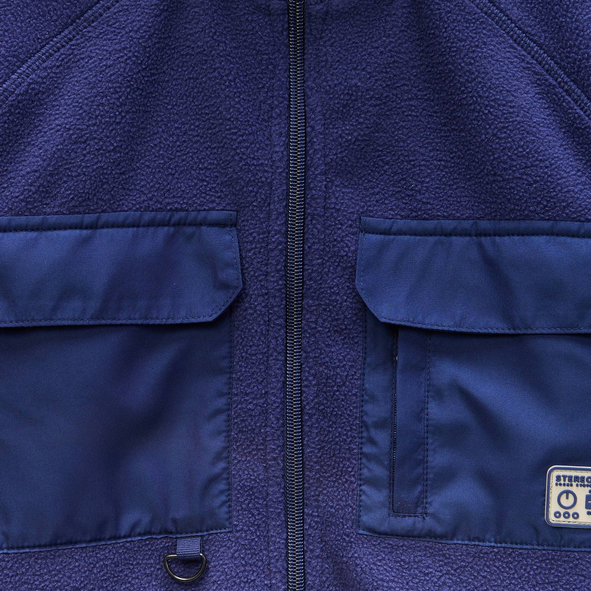 Veste polaire avec poche poitrine marine, MONOPRIX