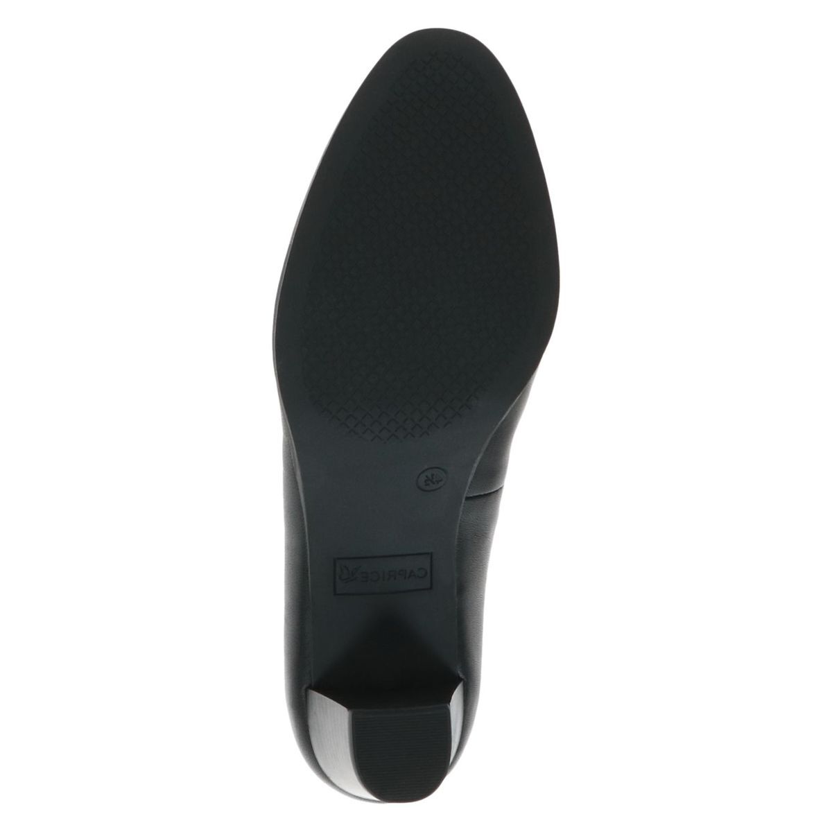 Escarpin en cuir noir nappa, CAPRICE