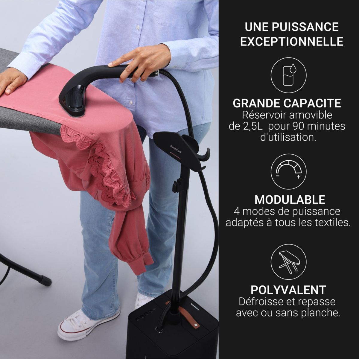 Défroisseur vapeur SteamCube couleur unique, STEAMONE
