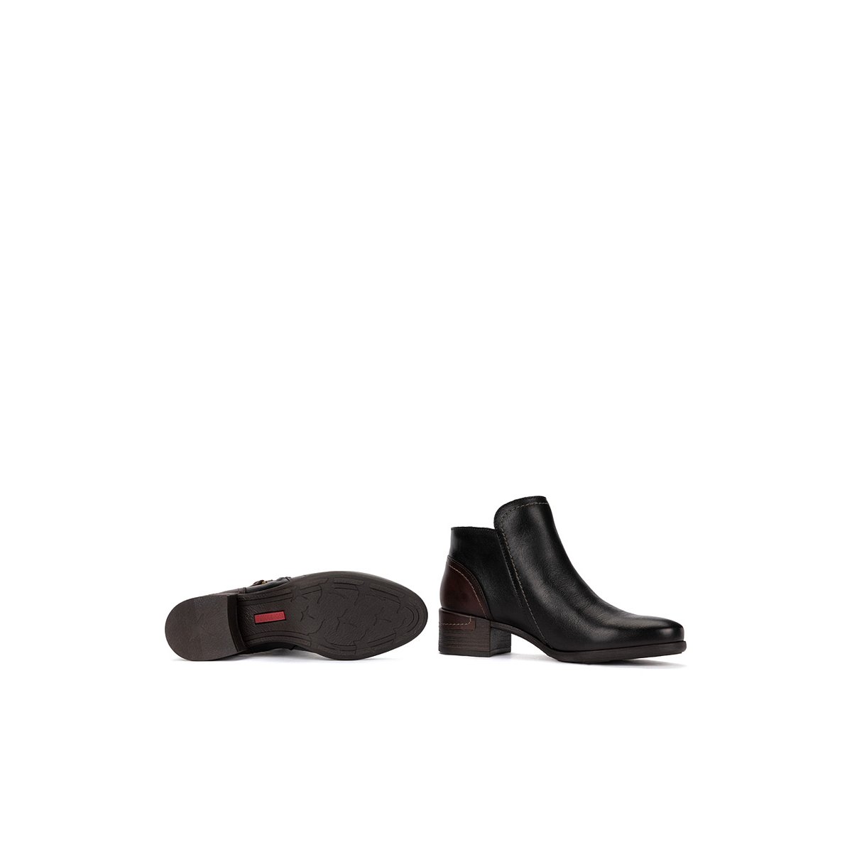 Bottines à talon cuir Malaga black, PIKOLINOS