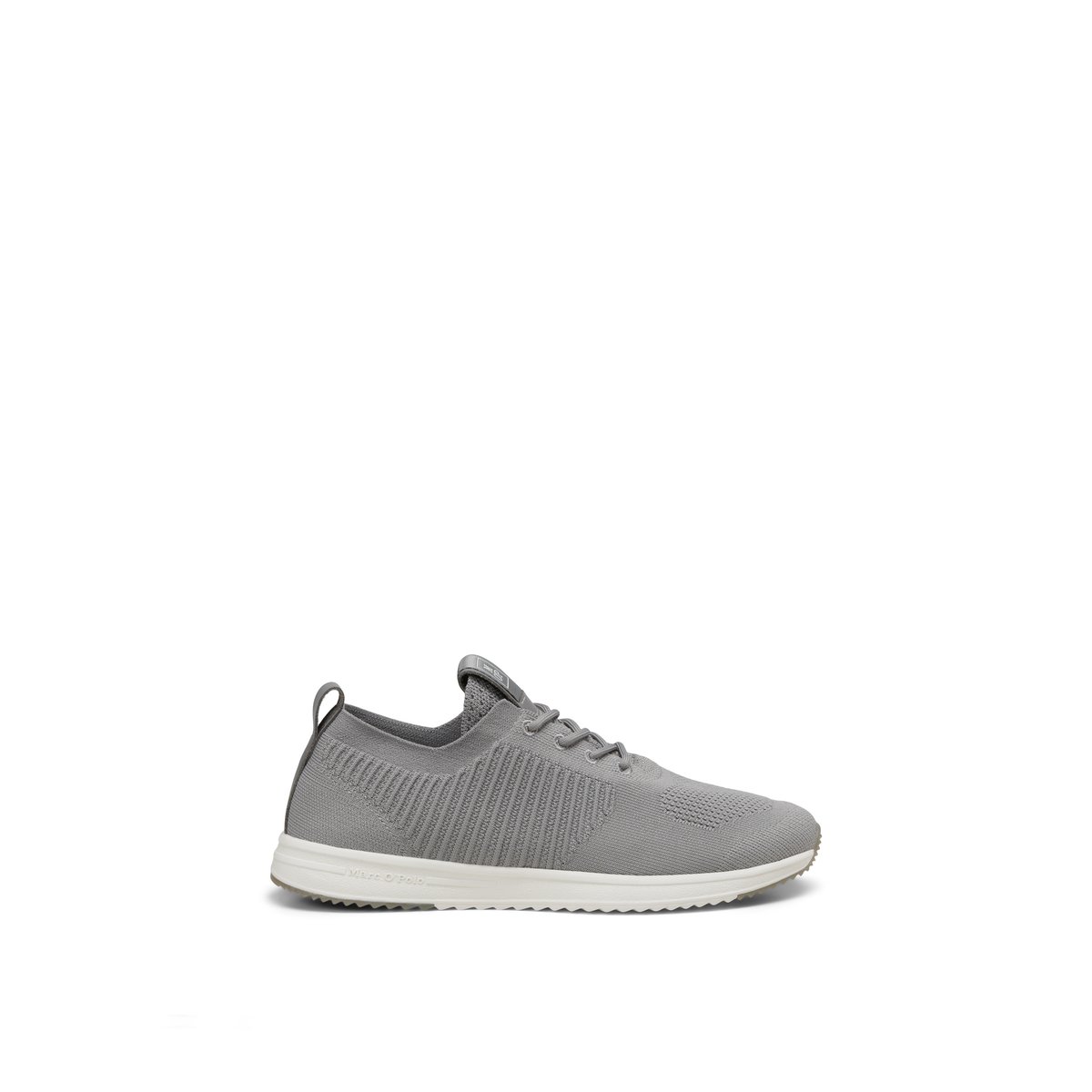 Baskets en tricot en polyester recyclé gris, MARC O'POLO