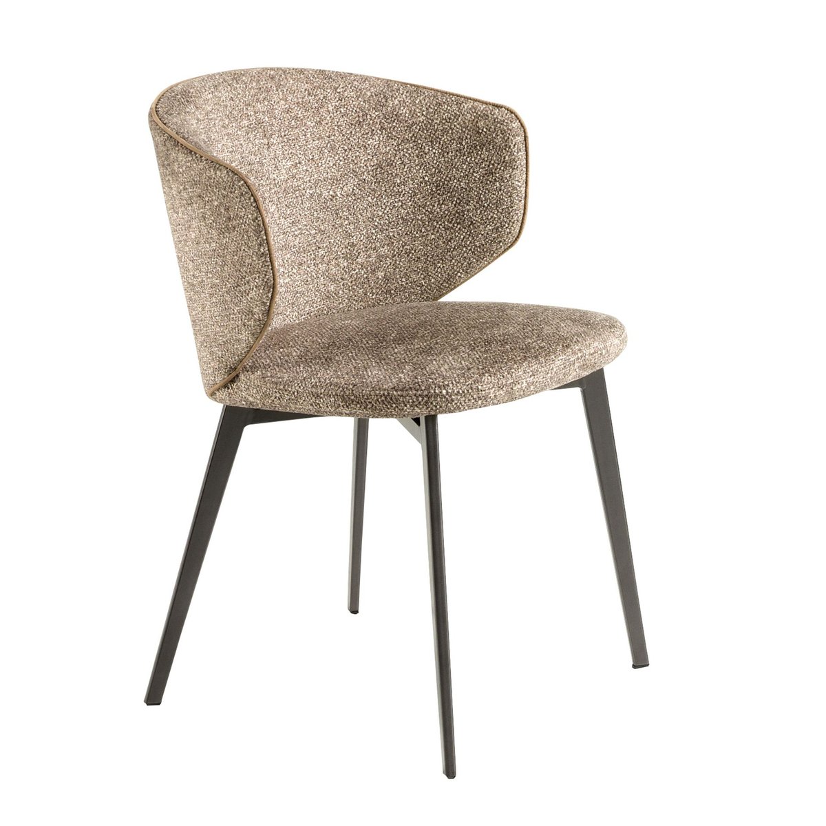 Chaise en tissu marbré marron marbré | gris anthracite, ANGEL CERDA