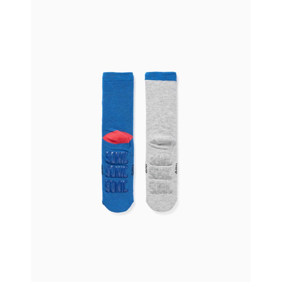 Lot de 2 chaussettes antidérapantes avec imprimés Sonic multicolore, ZIPPY