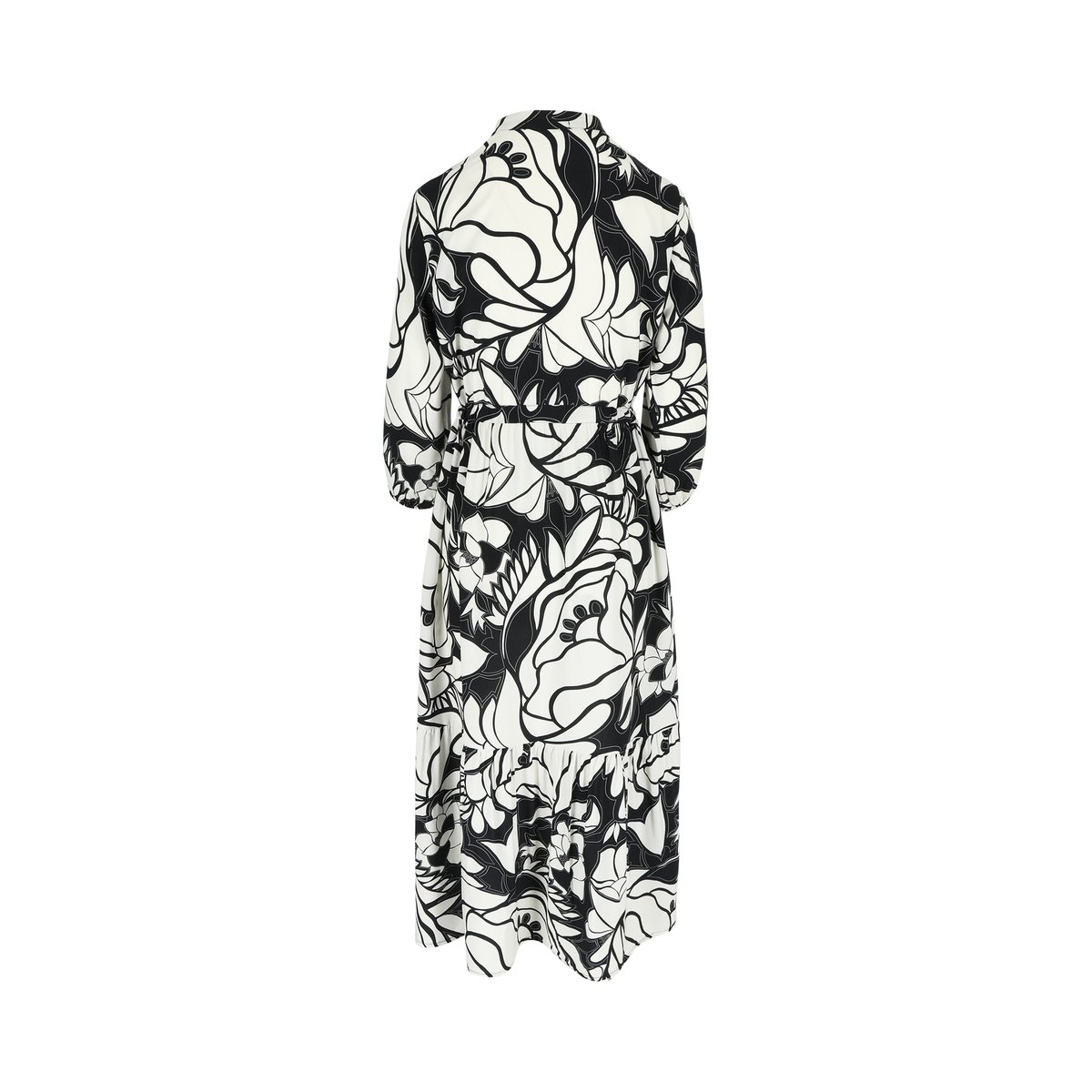 Robe longue à imprimé fleuri noir, LOLALIZA
