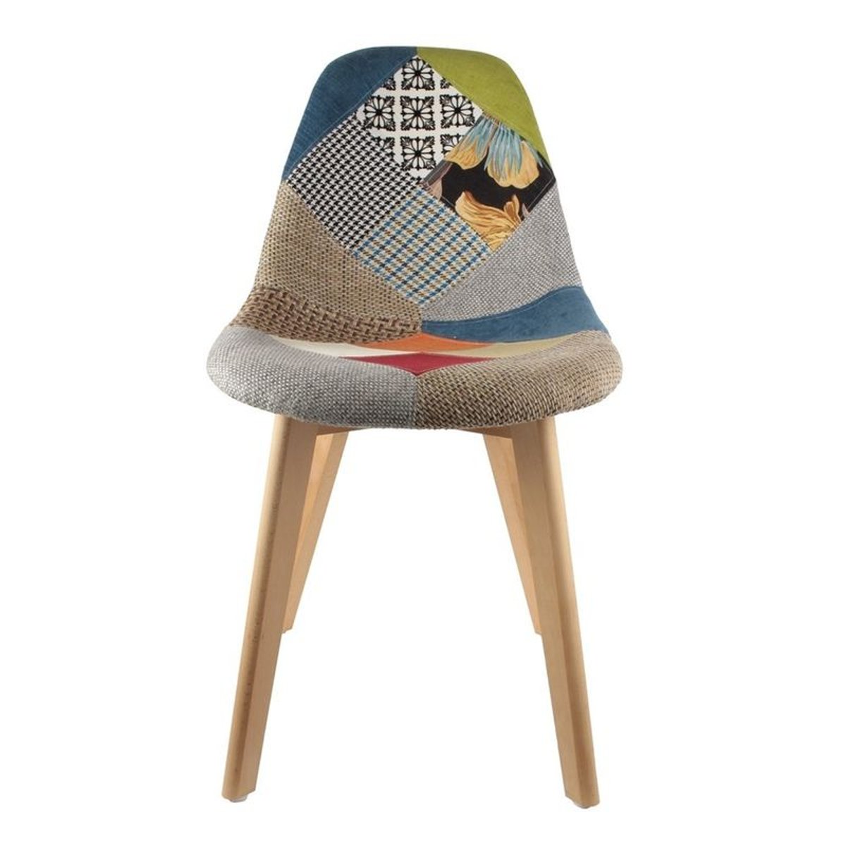 Chaise Scandinave Patchwork multicolore, DECORATIE