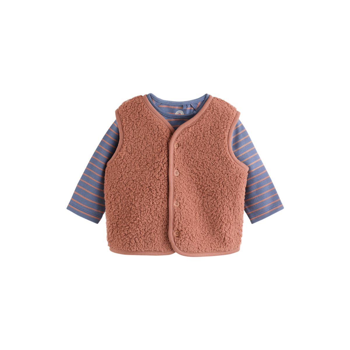 Ensemble veste sans manches et legging bébé borg animal de la marine, NEXT