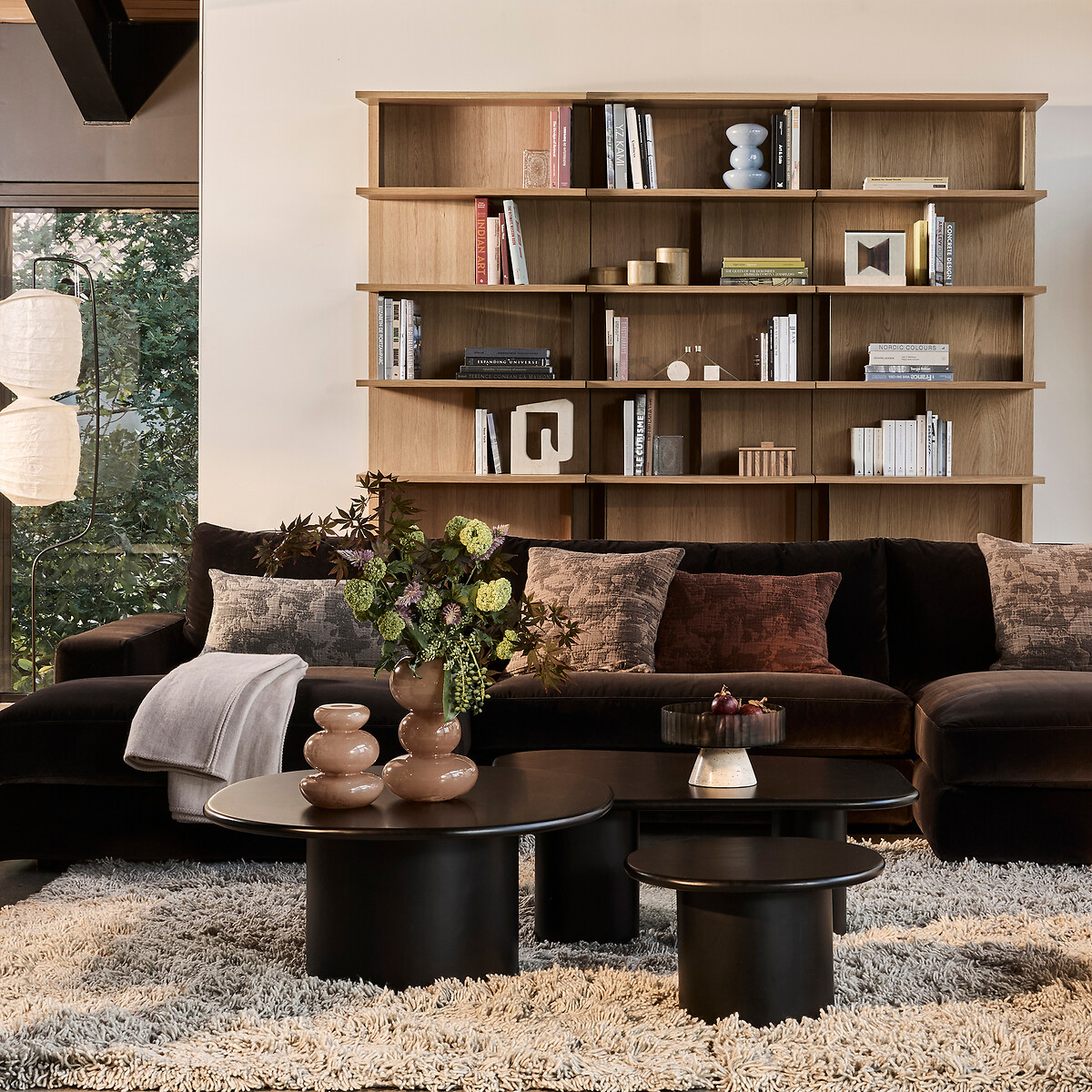Oreus Coffee Table in Solid Acacia, Height 38.5cm black, AM.PM