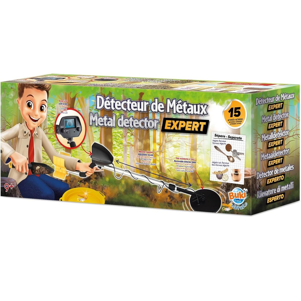 Détecteur de Métaux expert noir, BUKI FRANCE