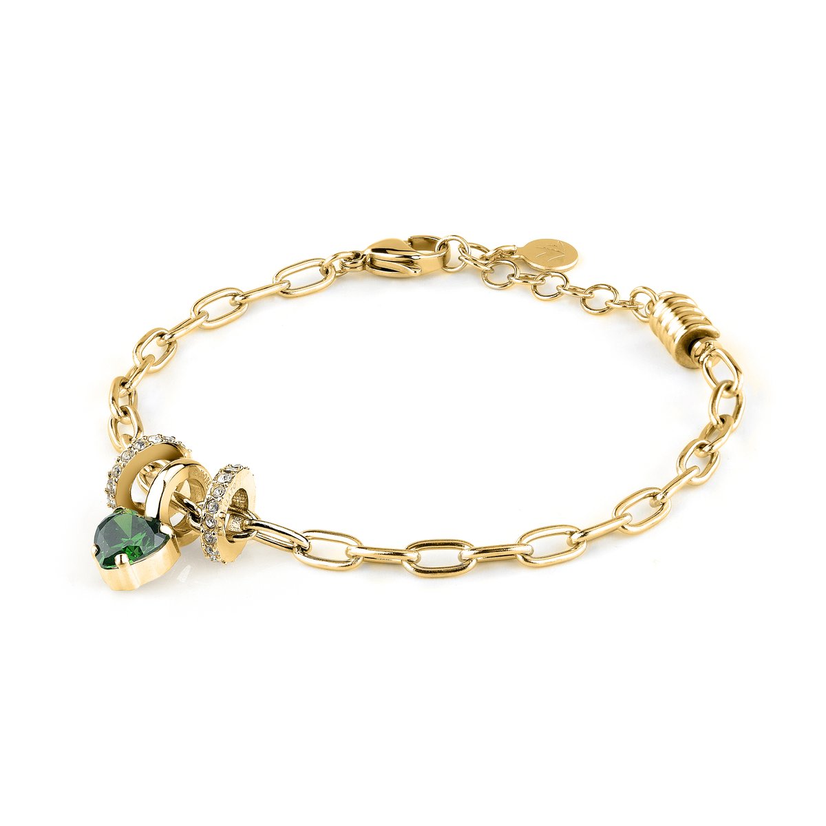 Bracelet DROPS or, vert, MORELLATO