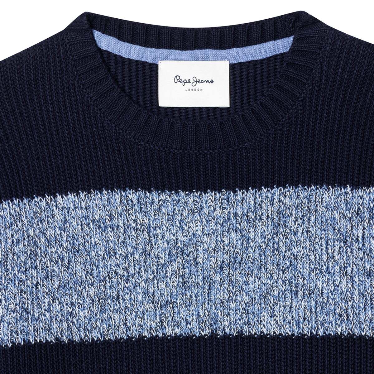 Pull Mouliné À Rayures Coupe Regular marine, PEPE JEANS
