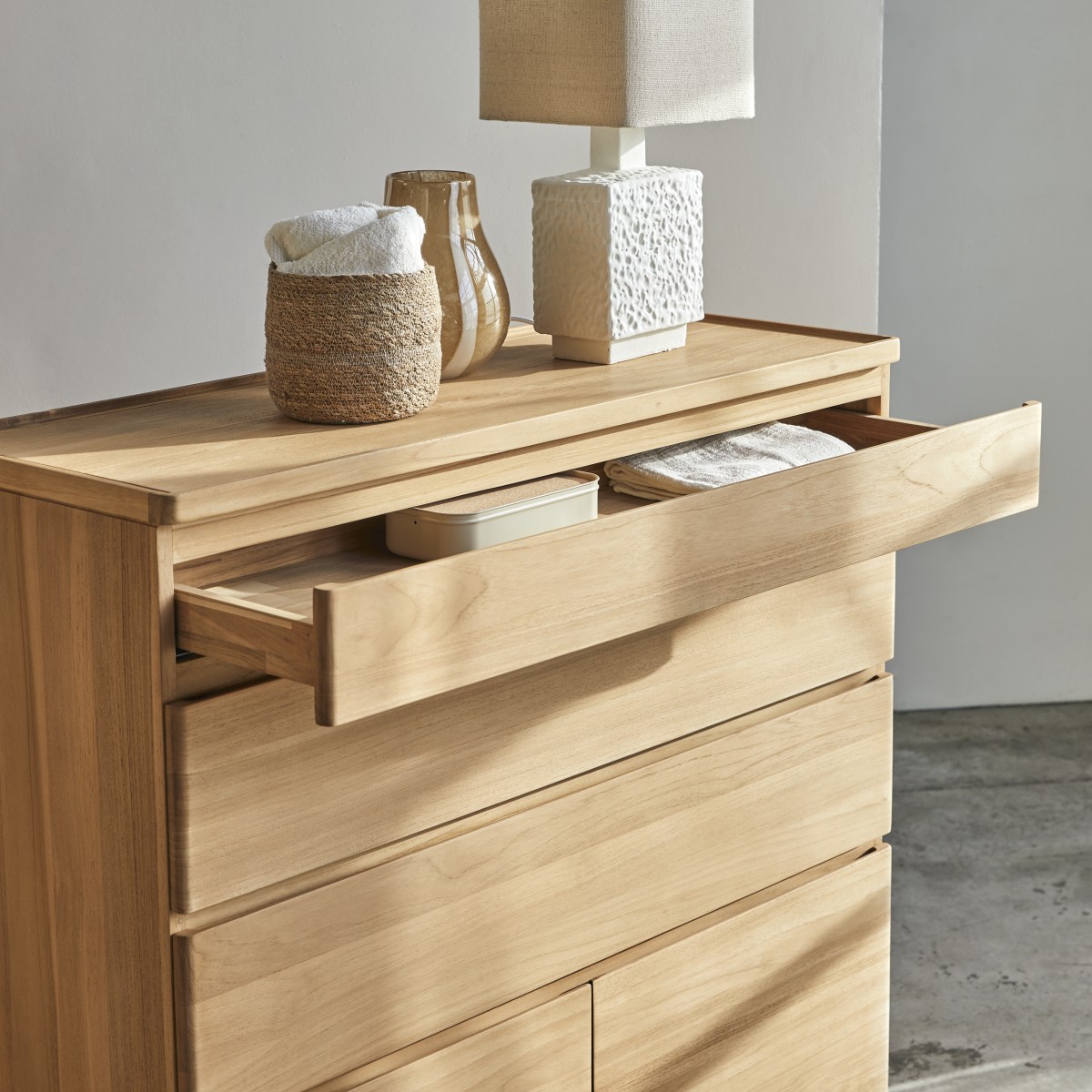 Commode en Teck massif, NINO naturel, TIKAMOON