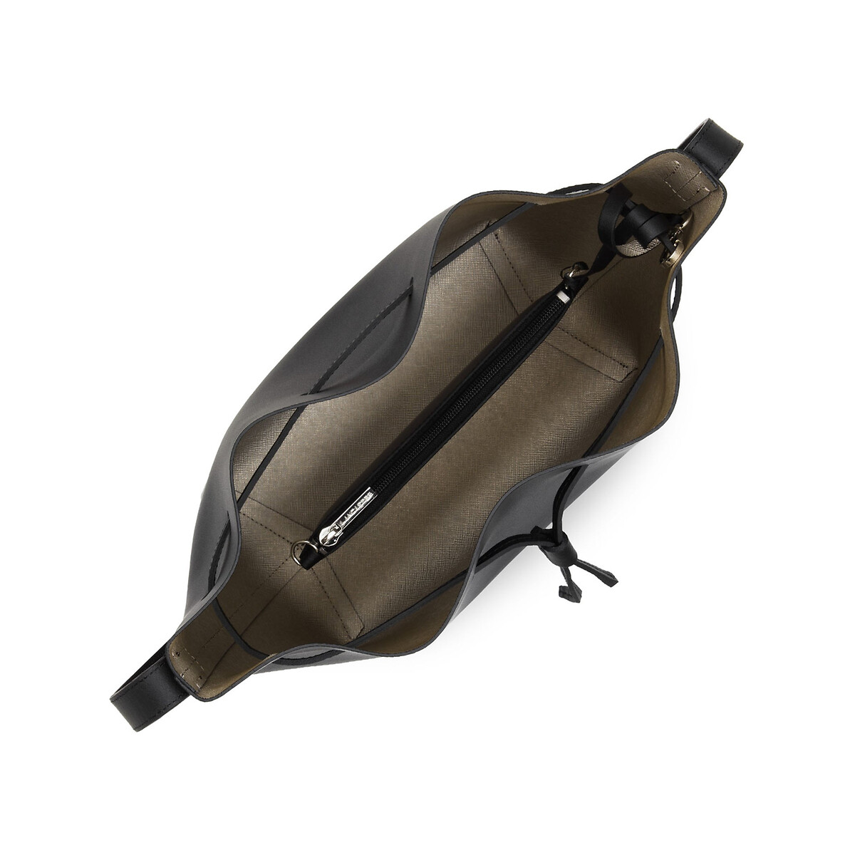 City Americanino Double Bucket Bag in Leather black/gold-coloured, LANCASTER