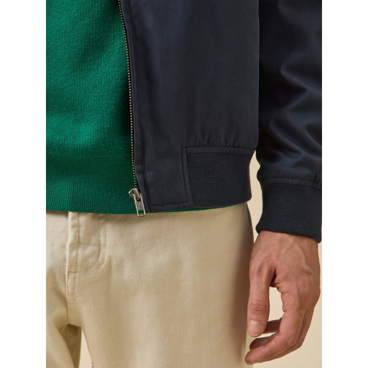 Blouson uni zippé marine, CYRILLUS