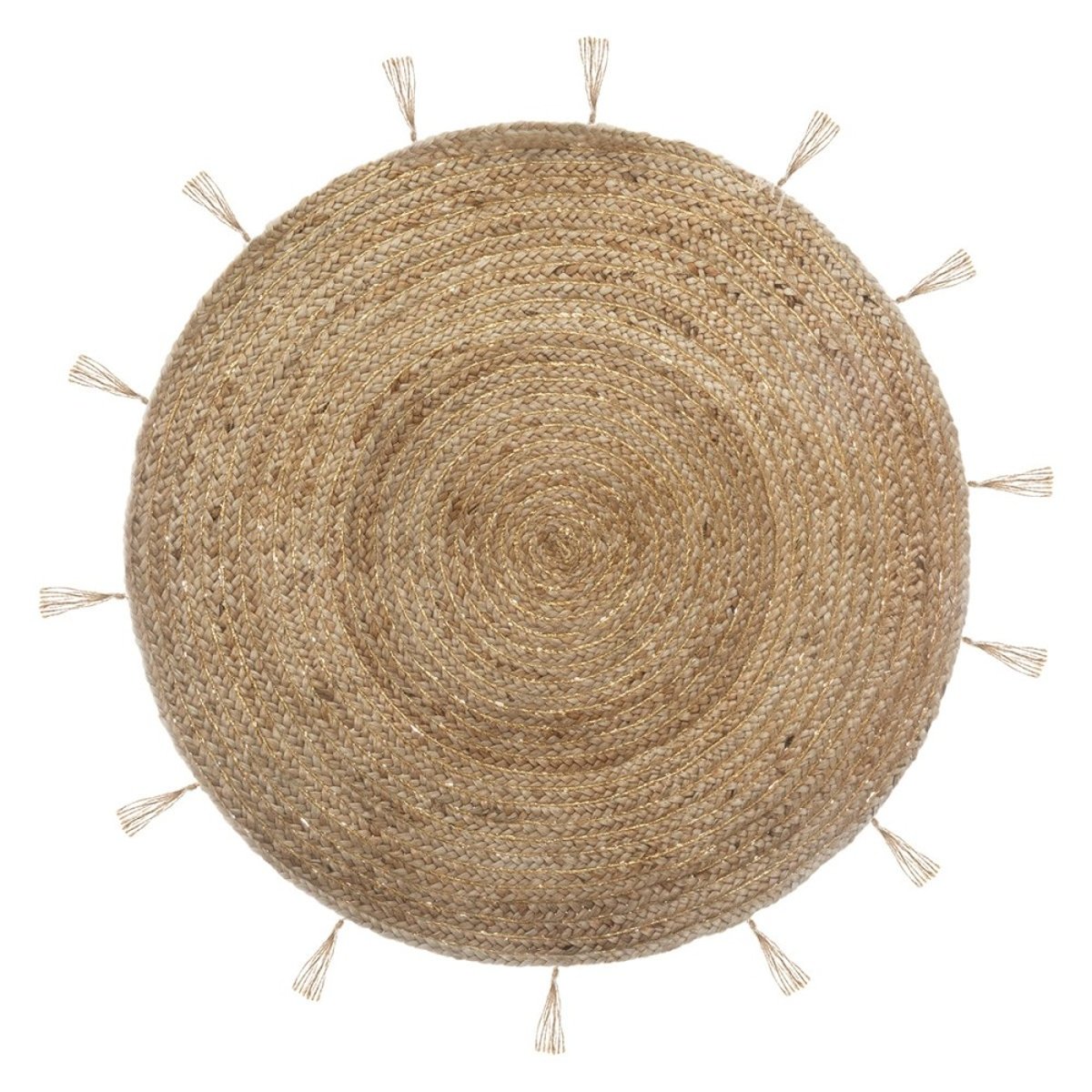 Tapis jute fil textile Cosy 80 beige, ATMOSPHERA