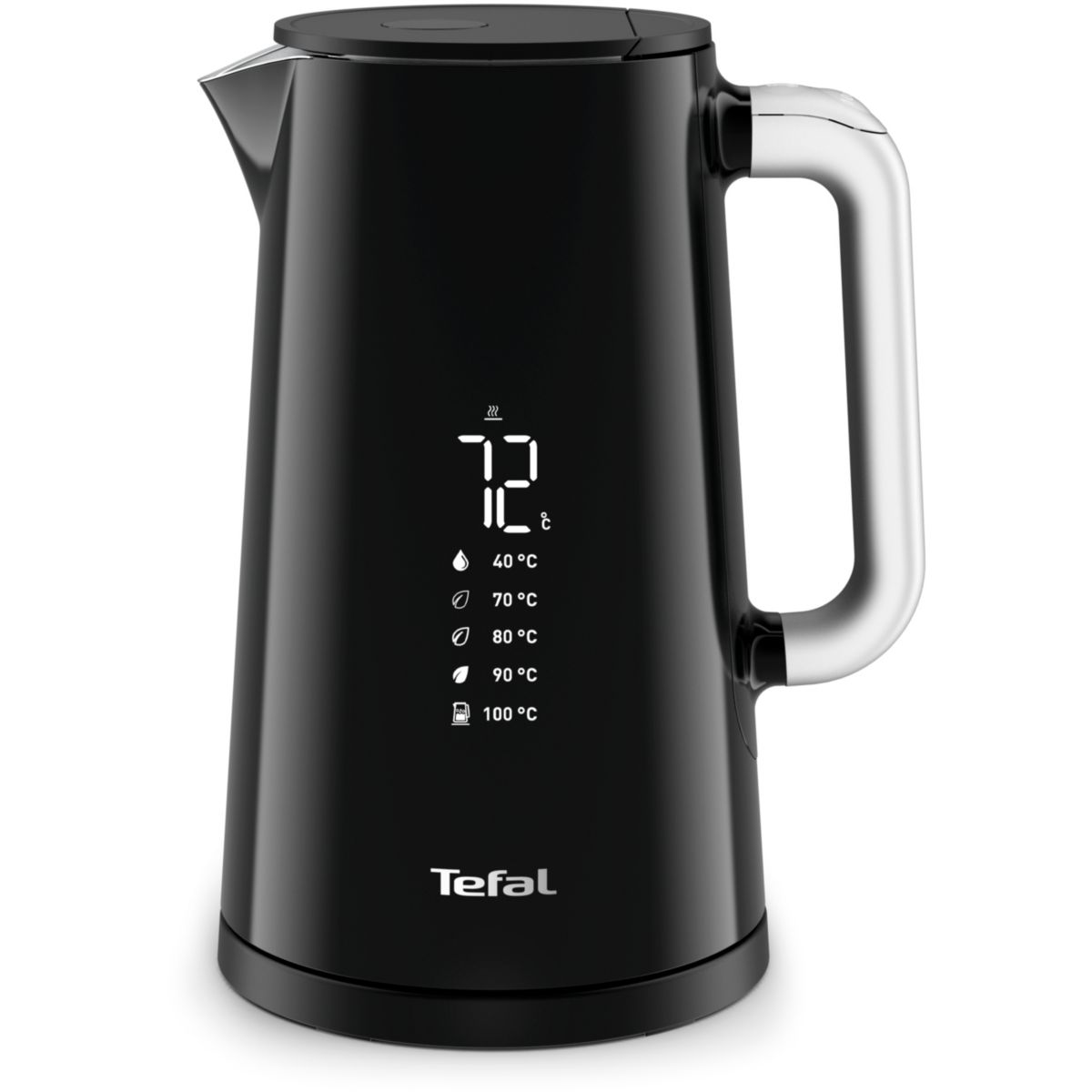 Bouilloire à température réglable KO850810 écran digital sélection temp noir, TEFAL